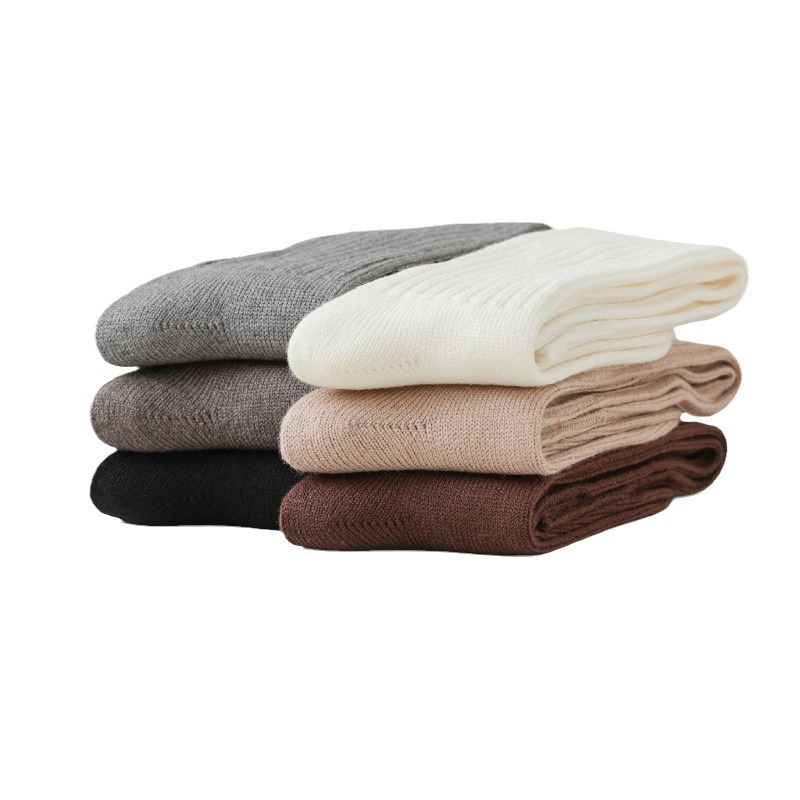 Womens Ribbed Knit Crew Socks Winter Fashion Persian wool Middle Tube Sock